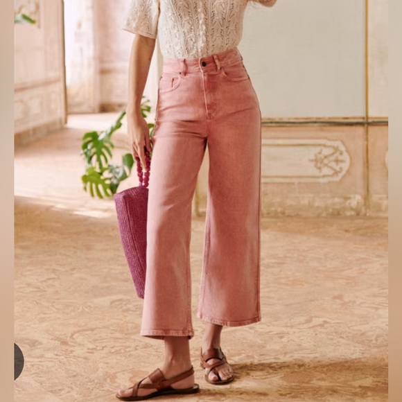 Sezane Denim - Sezane Le Crop denim - Pink
